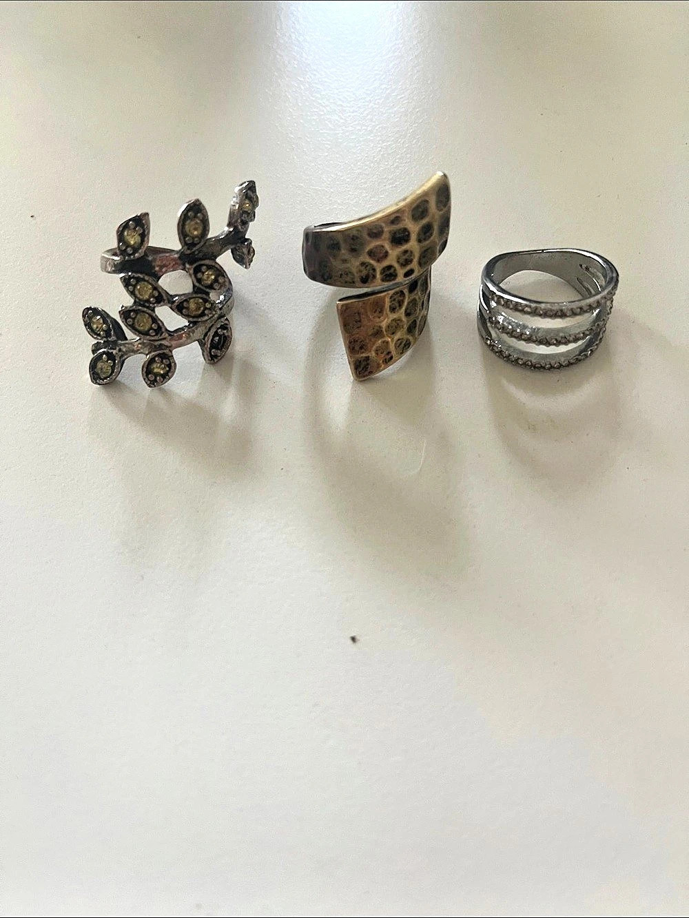 Mixed Metal Statement Ring Set